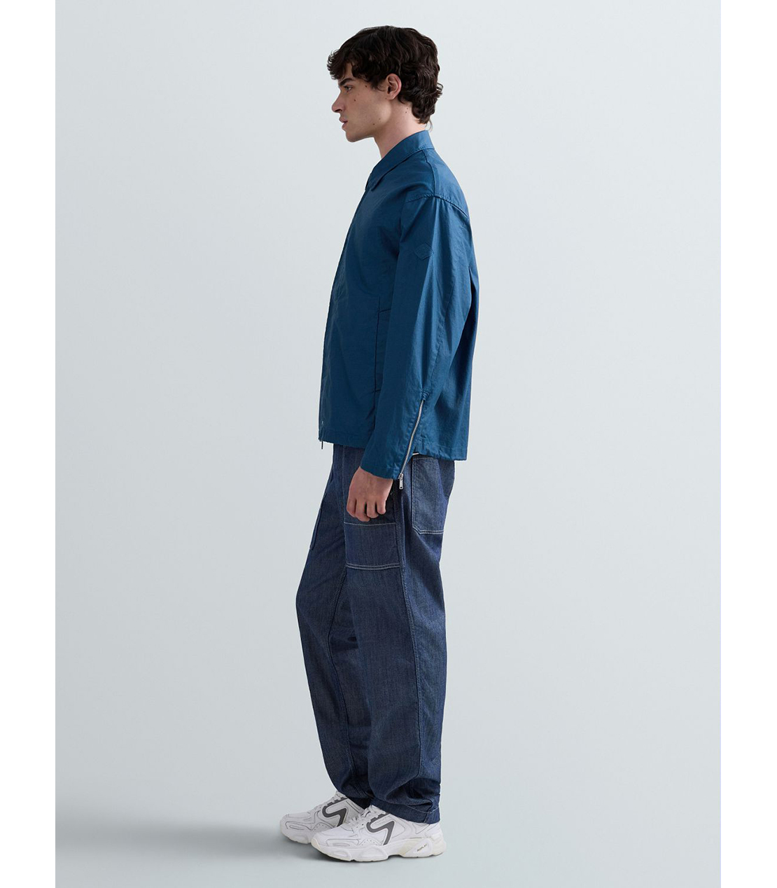 リネンコットンコーティングキャンバスジャケット 詳細画像 ブルー 4